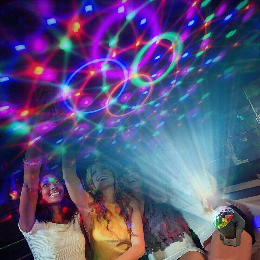 Lámpara de Discoteca con Control Remoto y Sonido Activado, Luces LED Multicolor para fiestas, Regalo Ideal para Partidos y Celebraciones