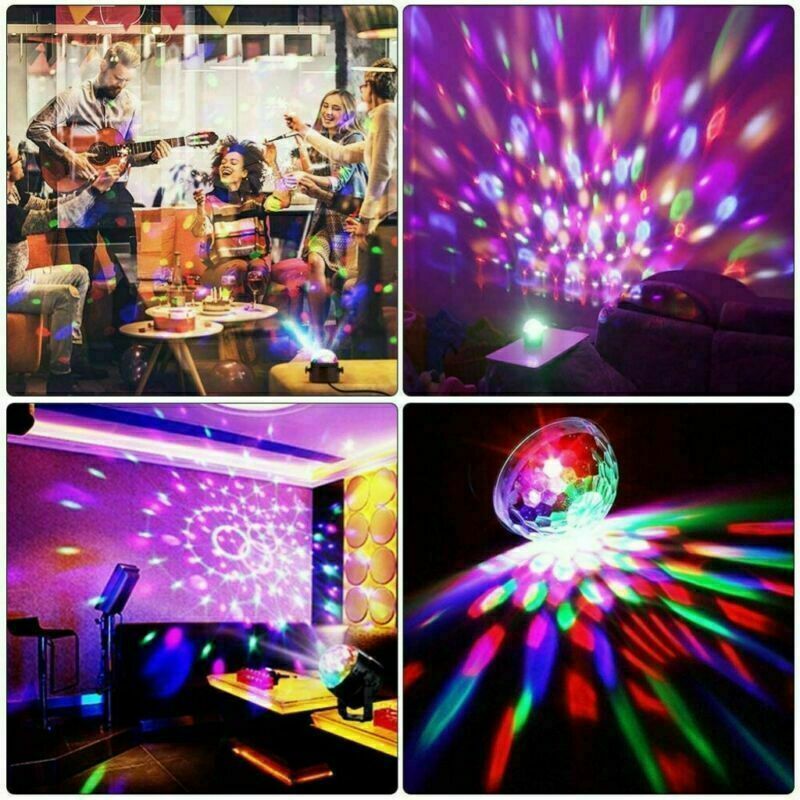 Lámpara de Discoteca con Control Remoto y Sonido Activado, Luces LED Multicolor para fiestas, Regalo Ideal para Partidos y Celebraciones