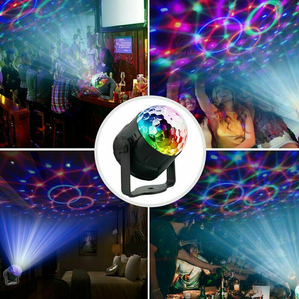 Lámpara de Discoteca con Control Remoto y Sonido Activado, Luces LED Multicolor para fiestas, Regalo Ideal para Partidos y Celebraciones