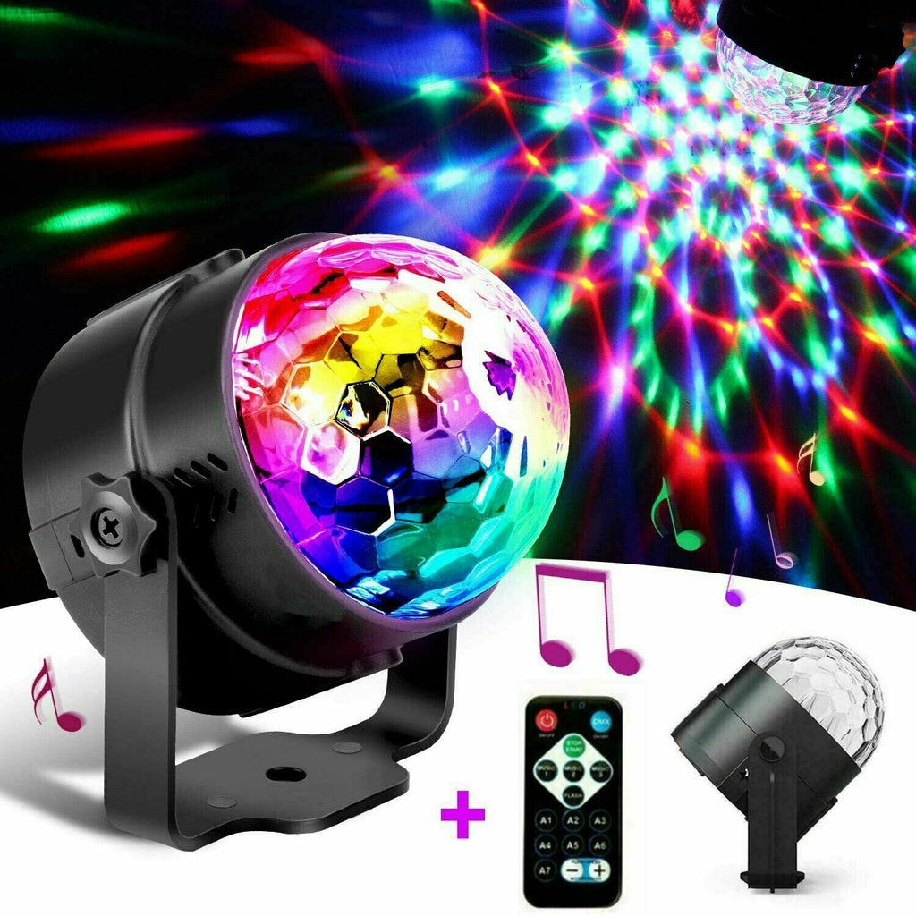 Lámpara de Discoteca con Control Remoto y Sonido Activado, Luces LED Multicolor para fiestas, Regalo Ideal para Partidos y Celebraciones