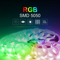 Oferta Especial: Tira LED Multicolor con Control Remoto - Iluminación Decorativa para Hogar y Eventos | Leds SMD 3528/5050, 8 Modos de Luz